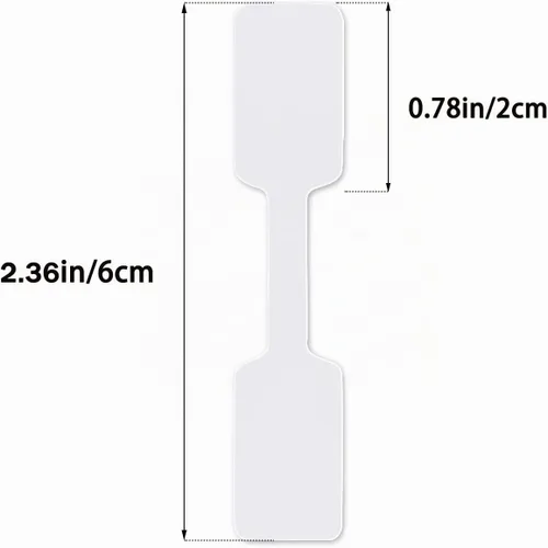 Vista 2 de 200 etiquetas de precio de joyería en blanco, etiquetas de identificación, etiquetas de precio de joyería autoadhesivas, precio de collar y aretes