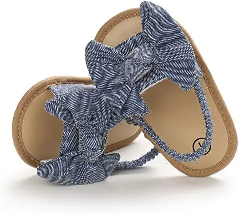 Vista 3 de Timatego Sandalias de verano para bebés y niñas con suela suave de flores, zapatos de vestir para cuna, recién nacidos, para recién nacidos