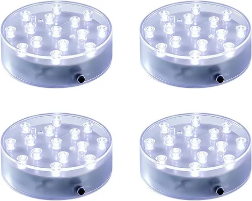 Vista 15 de Simplelight - Base de luz LED redonda de 4 pulgadas, color blanco suave, paquete individual Perfect for Glass Art, Ideal Led Display for Vases