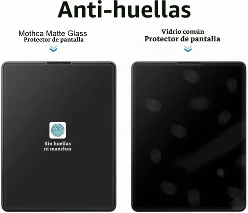 Vista 3 de Mothca Protector de pantalla de vidrio mate para iPad Pro de 12.9 pulgadas, 6ª/5ª/4ª/3ª generación (modelos 2022/2021/2020/2018), antirreflejos