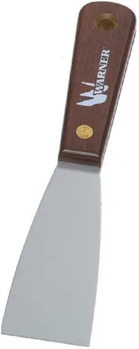 Vista 2 de Warner Manufacturing Warner Tool 627 Cuchillo de masilla Full Flex de 1-1/2", acero al carbono, mango de palisandro, multicolor
