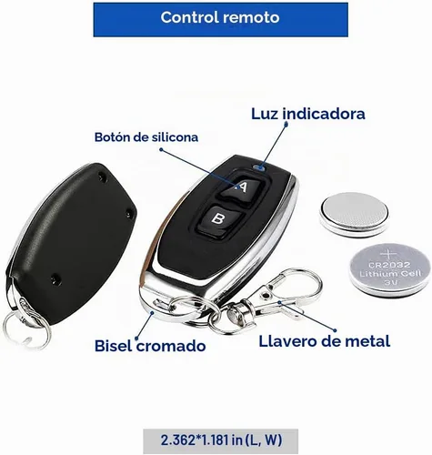 Vista 9 de DieseRC AC 110V 120V 220V 240V Interruptor de control remoto inalámbrico 433Mhz RF 10A 2CH Relé receptor con 2 transmisores para puerta de garaje