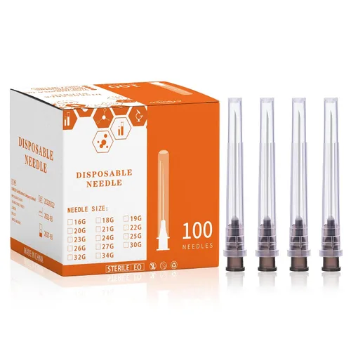 Vista 11 de Agujas desechables estériles de 20Ga 1.5 pulgadas/38 mm, envueltas individualmente, paquete de 100 Envuelto individu
