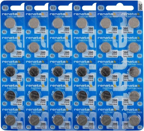 Vista 8 de Renata 386 SR43W Baterías - 1.55V Óxido de Plata 386 Batería de reloj (2 unidades)