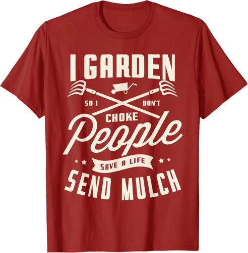 Vista 42 de I garden so I don't choke People save Life spend mulch T-Shirt, Negro
