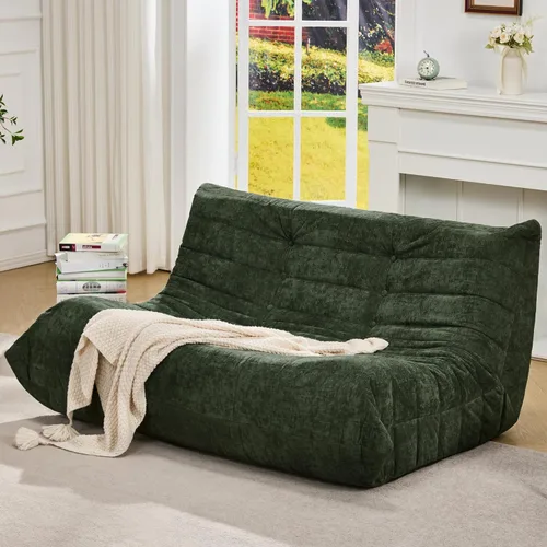 Vista 25 de Hobestluk Puf con espuma viscoelástica, tela de piel sintética ultrasuave, diseño ergonómico, puf pequeño, para sala de estar, dormitorio, sala