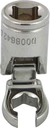 Vista 4 de Dynamic Herramientas 3/8" Drive Sae 3/4" Flex Head, Crow Foot Flare Nut Socket, acabado cromado