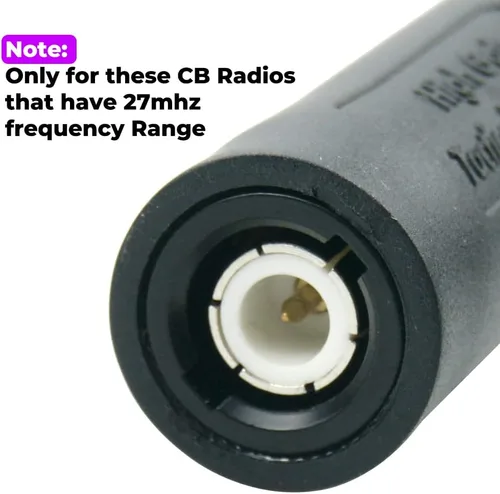Vista 5 de Antena táctica de radio CB de 27 MHz, 18.4 in/18,38 pulgadas, conector macho BNC, antena de radio para QYT CB-27 CB-58 Radio marina de mano