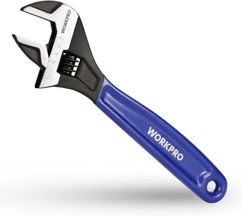 Vista 10 de WORKPRO Llave ajustable mini de 4 pulgadas, llave de mandíbula ancha de acero Cr-V con óxido negro para tuercas pequeñas, escalas métricas y SAE