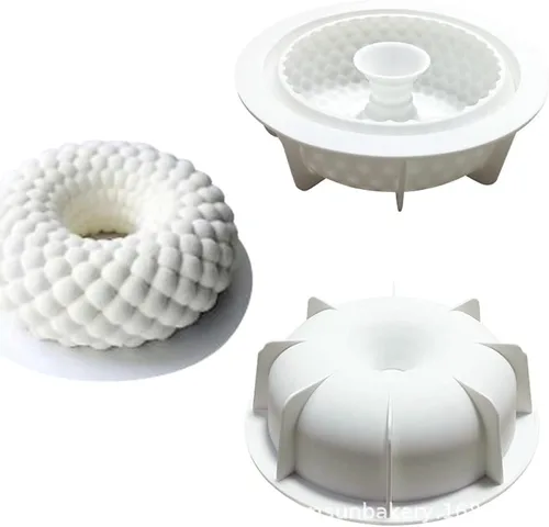 Vista 2 de Molde de silicona para tartas en espiral, guirnalda múltiple, herramientas de decoración de postres para fiestas, moldes para hornear mousse, molde