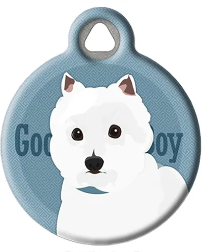Vista 23 de Good Boy Airedale - Etiqueta de identificación personalizada para mascotas para perros y gatos, tamaño grande Airedale Good Boy