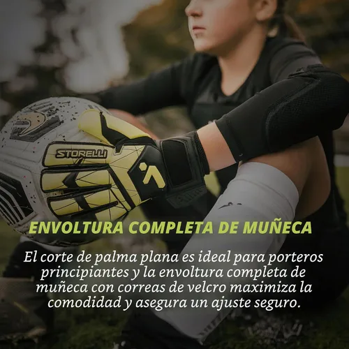Vista 4 de Storelli Gladiator 3 GK Gloves High-Impact Hand Protection with Removable Finger Spines, Premium Hand Grip for Soccer Goalies