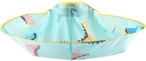 Vista 9 de Capa de corte de pelo para niños, capa de peluquería, impermeable, plegable, para atrapar el pelo