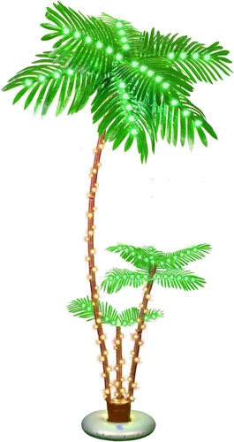 Vista 7 de Barra de palmera iluminada al aire libre para decoración de Navidad