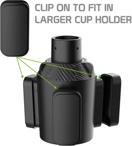 Vista 6 de Portavasos y organizador expandible de alta resistencia para automóvil, ajuste universal para botellas grandes, tazas de café, teléfonos, alimentos
