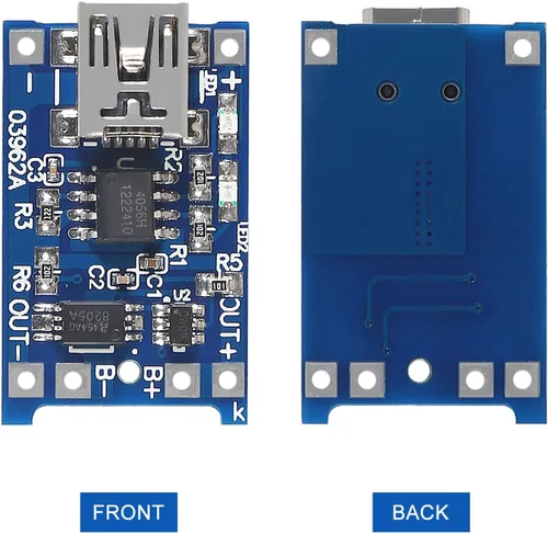 Vista 2 de 20 unids 18650 batería de litio placa de carga TP4056 Mini USB placa de carga 5 V 1 A con protección Dual Funciones TP4056 módulo de carga