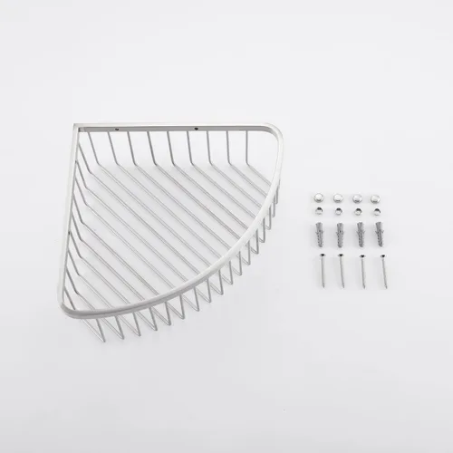 Vista 5 de Organizador esquinero para ducha, SUS304 de acero inoxidable, resistente al óxido, estante de almacenamiento montado en la pared para baño, cocina