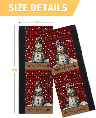 Vista 6 de Juego de 2 fundas navideñas para manijas de puerta de refrigerador, lavavajillas, microondas, horno, nevera, estufa, electrodomésticos, accesorios