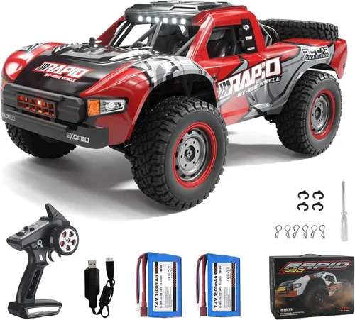 Vista 9 de Coches RC 1:16 Escala Auto de Control Remoto 50 KMH Alta Velocidad 4WD Camión RC para Niños Adultos Niños 2.4 GHz Todo Terreno RC Buggy Fuera