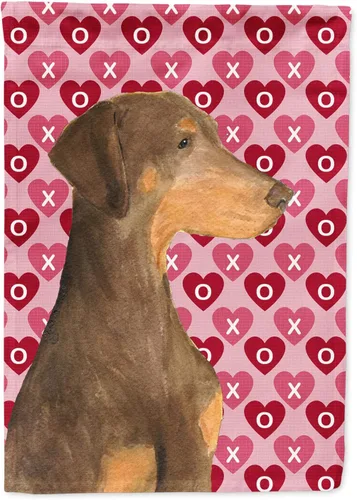 Vista 19 de Caroline's Treasures SS4484GF Bandera de jardín con diseño de bulldog inglés y corazones para el Día de San Valentín, bandera decorativa para patio