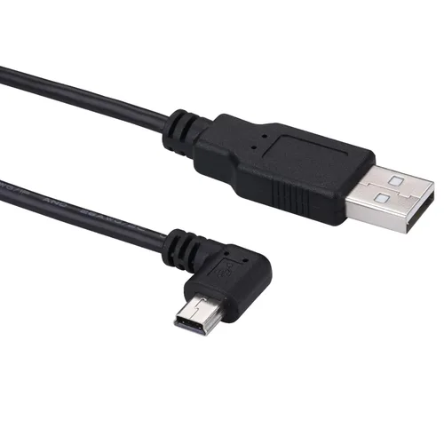 Vista 3 de 3M USB A a Mini B Cable USB de 90 grados de sincronización de datos con 5 clips de cableado para Nextbase Dash Cam Car GPS Navigator DVR Cámara