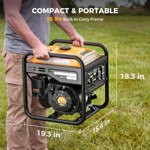 Vista 7 de Generador portátil del inversor de gas 4800W para la copia