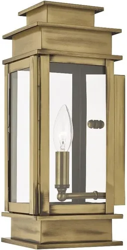 Vista 9 de Livex Lighting 2013-07 Princeton - Linterna de pared para exteriores, bronce, 14 "x 5.5" x 14