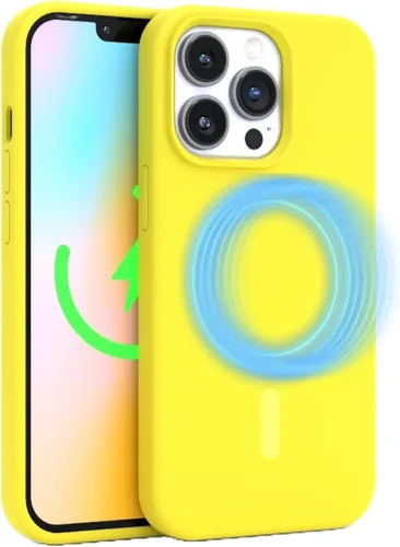 Vista 17 de FELONY CASE Funda de silicona verde neón para iPhone 12 Pro Max Silicona líquida con forro de microfibra antiarañazos, funda protectora a prueba
