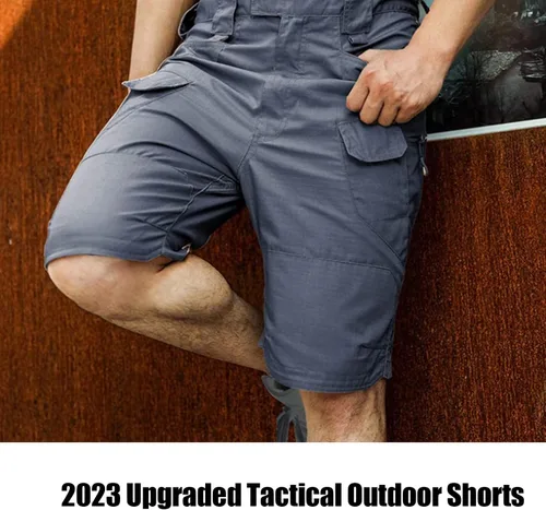 Vista 4 de ADILAIDUN 2023 Upgraded Tactical Outdoor Shorts,Waterproof Quick Dry with Multi Pockets Short Pants,Tactical Shorts for Men