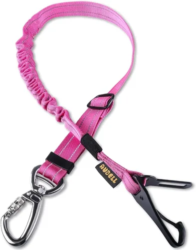Vista 22 de AUBELL Cinturón de seguridad para perro, 3 en 1, ajustable, reflectante, resistente, arnés de perro con gancho de clip, cierre y hebilla, mosquetón
