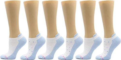 Vista 30 de Dr. Motion calcetines de compresión de corte bajo para mujer, 2 piezas