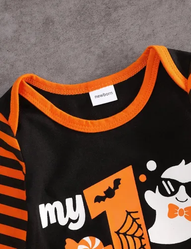 Vista 3 de Mameluco para bebé recién nacido, traje de Halloween, conjunto de regalo