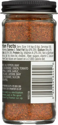 Vista 2 de Frontier Co-op Condimento Mexicano Fiesta, tarro de 2.12 onzas, chiles, tomate y comino, toque de limón y cilantro, sin sal, kosher, no ETO