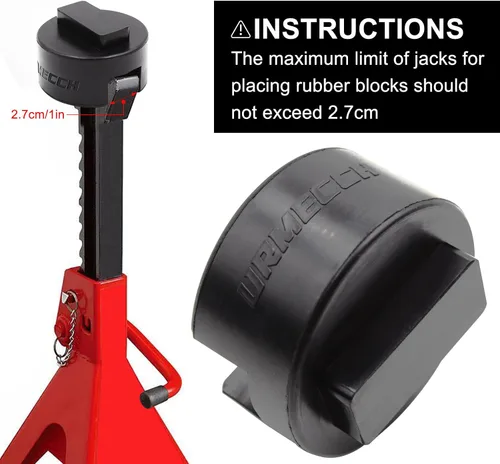 Vista 3 de Adaptador Universal para Gato BMW y Mini - Protector de Riel del Bastidor con Almohadilla de Gato Cuadrada de Goma Ranurada de Poliuretano