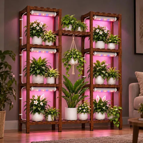 Vista 2 de Luces de cultivo para plantas de interior, luz de crecimiento