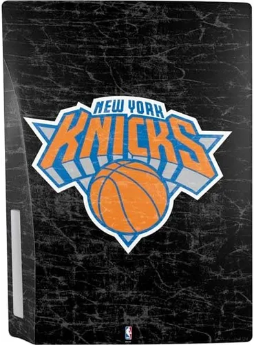Vista 3 de Skinit Decal Gaming Skin Compatible with PS5 Bundle - Officially Licensed NBA New York Knicks Black Secondary Logo Design Negro - DSTKNI03