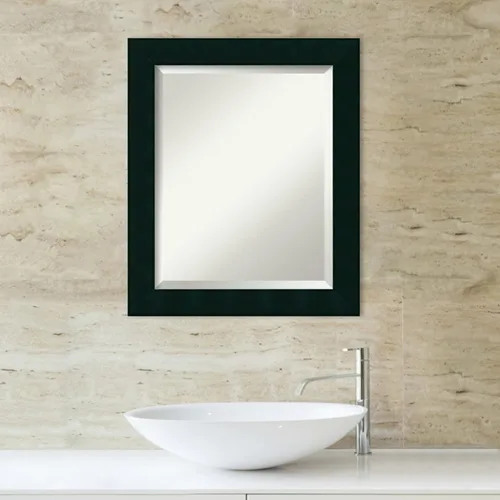 Vista 5 de Amanti Art Bathroom Mirror for Over Sink, Vanity Mirror, Wood Frame, Hangs Horizonally and Vertically, Bathroom Wall Decor, Beveled Edge