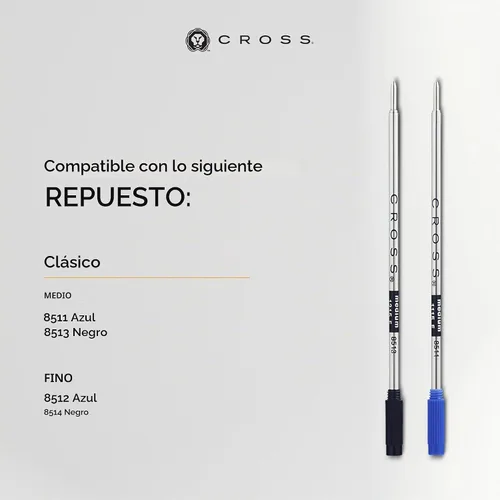 Vista 6 de Cross Tech2 - Bolígrafo azul metálico, punta media, tinta negra Dual-Function Pen with Built-In Stylus, Swivel Action, Refillable for Long-Lasting