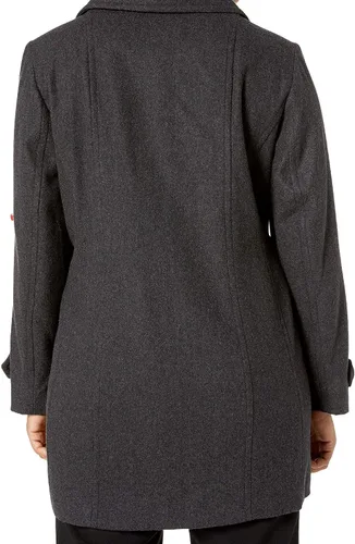 Vista 2 de Anne Klein - abrigo clásico de hilera doble de botones para mujer