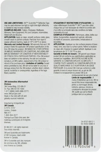 Vista 3 de Cinta reflectante Scotchlite 3M 2 x 36 in, color plata