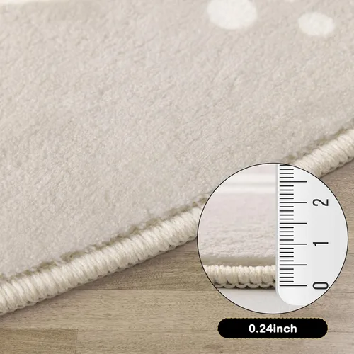 Vista 4 de Carvapet Alfombra redonda de 3 pies, alfombra circular con estampado de mandala, antideslizante, lavable, suave para entrada, baño, guardería