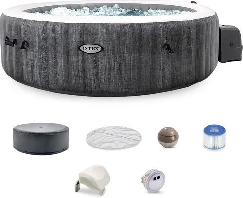 Vista 10 de INTEX PureSpa - Bañera de hidromasaje inflable para 4 personas con cubierta