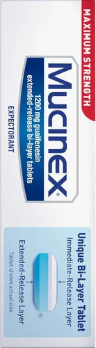 Vista 4 de Mucinex tabletas de liberación extendida de 12 horas de máxima fuerza, 42 tabletas