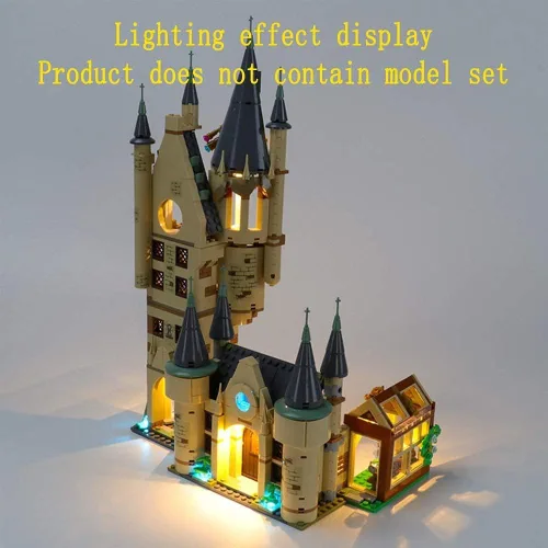 Vista 5 de GEAMENT Kit de luz LED para torre de astronomía de Hogwarts - Compatible con el modelo de bloques de construcción Lego 75969