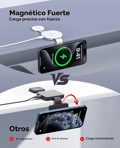 Vista 5 de Cargador inalámbrico MagSafe 3 en 1 para dispositivos Apple, estación