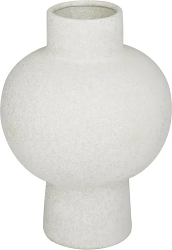 Vista 8 de CosmoLiving by Cosmopolitan Jarrón de cerámica, 8" x 8" x 11", blanco
