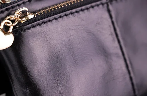 Vista 6 de Monedero pequeño de piel auténtica para mujer