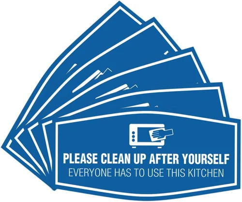 Vista 17 de Signs ByLITA Fancy Please Clean Up After Yourself Everyone Has To Use This Kitchen Sign (Negro) - Pequeño