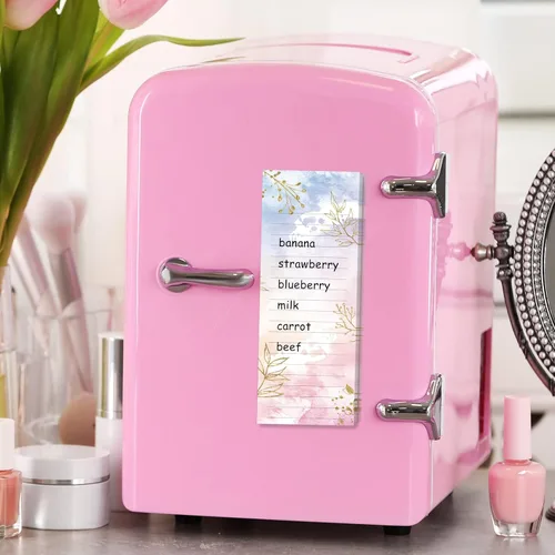 Vista 7 de Sinmoe Paquete de 12 almohadillas magnéticas para lista de comestibles para nevera, bloc de notas magnéticas para refrigerador, lista de compras