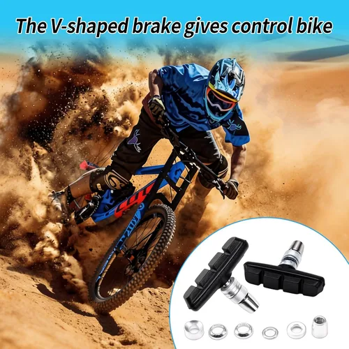 Vista 8 de Chooee Pastillas de freno en V para bicicleta, juego de pastillas de freno de bicicleta, 2 pares de zapatas de freno universales
